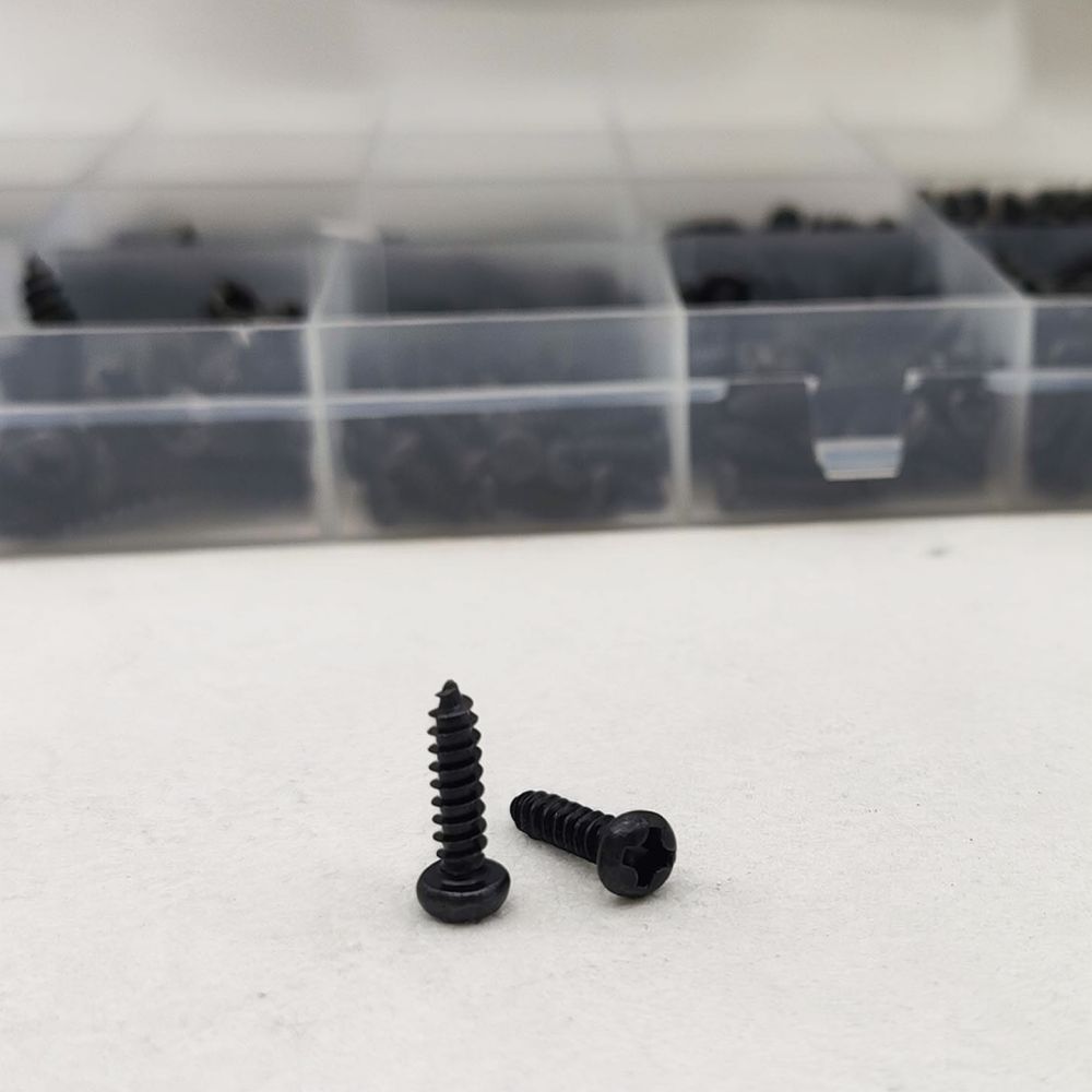 Electronics Repair Hobby - Czarne, wykonane ze stali węglowej, samogwintujące